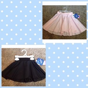 Girls Small or Medium Pink or Black Motionwear Wrap Style Ballet Dance Skirt NWT